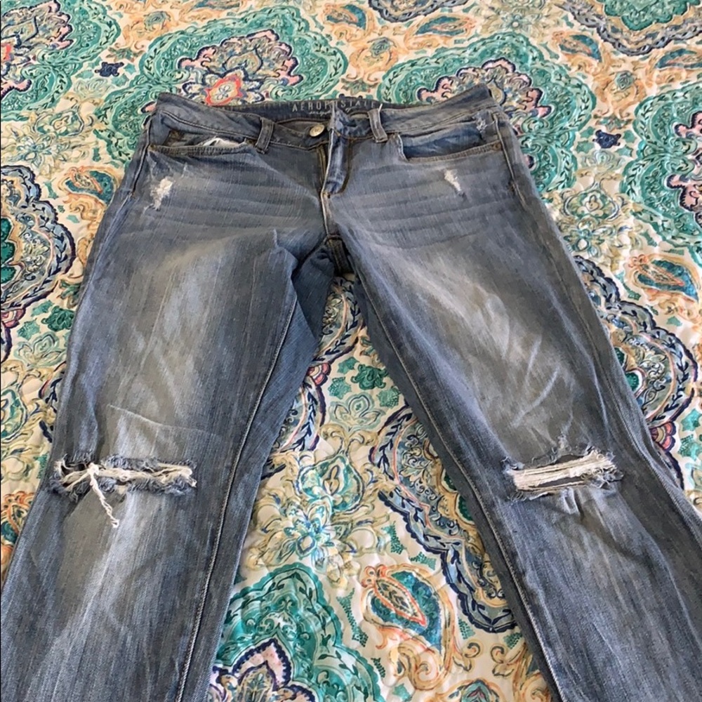 Crop ripped jeans